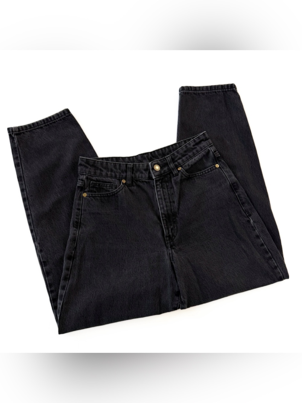 By Malene Birger Jeans Womens 28 Black High Rise Tapered Leg - Picture 3 of 10